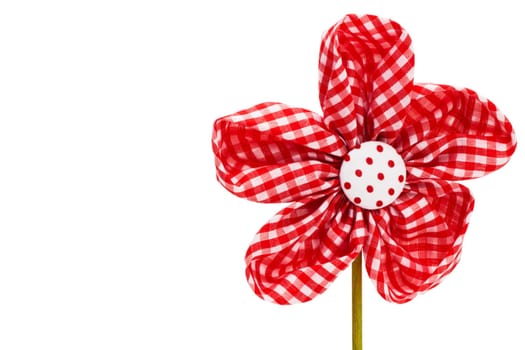 Red Fabric Flowers Blossom