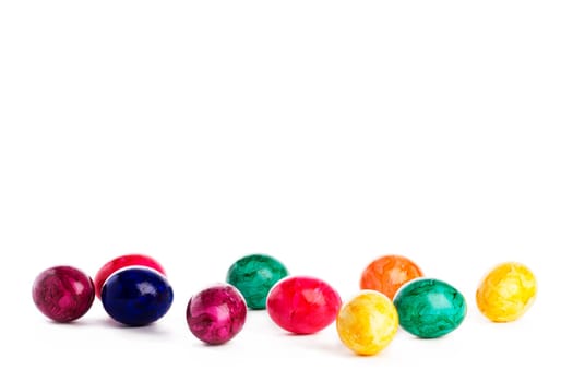 Lots of colorful Easter eggs