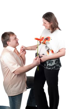 Beautiful couple - pregnant woman