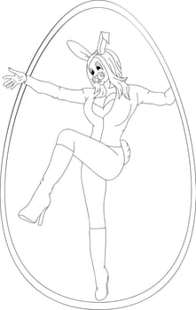 woman rabbit