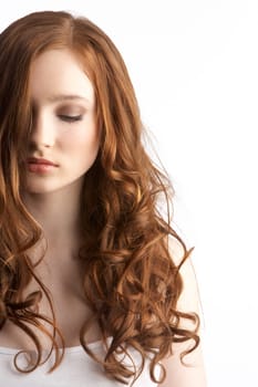 Portrait Of Attractive Teenage Girl In Studio