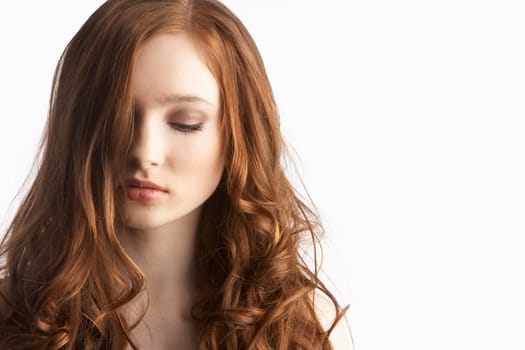 Portrait Of Attractive Teenage Girl In Studio