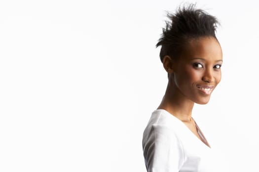 Portrait Of Attractive Young Woman In Studio