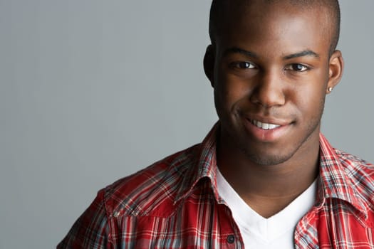 Fashionable Young Man Wearing Casual Clothes In Studio