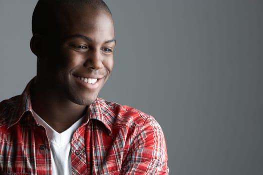 Fashionable Young Man Wearing Casual Clothes In Studio