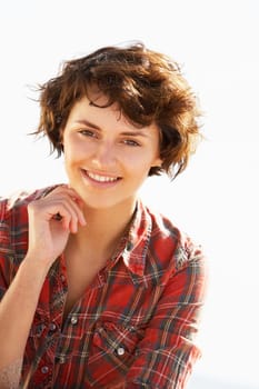 Young Woman Relaxing On Beach