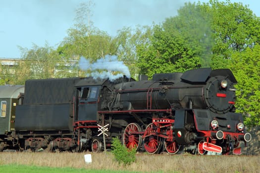 Old retro steam train