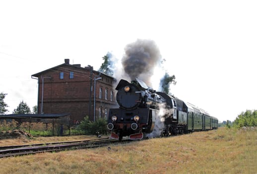 Old retro steam train