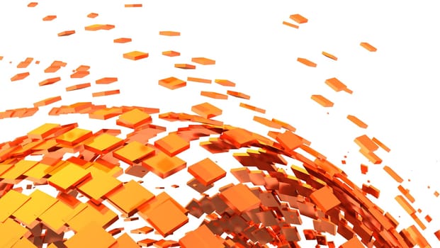 3D Background - Orange Cyberspace 01