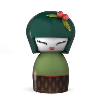3D Japanese Kokeshi Doll Isolated On White - Female Characters