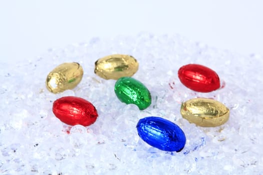Colorful Chocolate Easter Eggs
