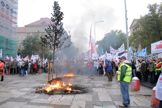 Polish workers strike