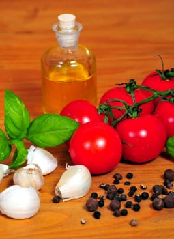 Tomatoes,basil,garlic,pepper