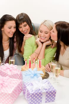 Birthday party - young woman celebrate