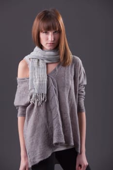 fashion woman in sweater
