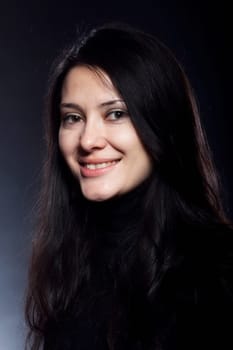 Portrait of beautiful brunette woman