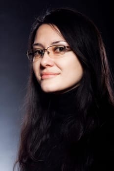 Portrait of beautiful brunette woman