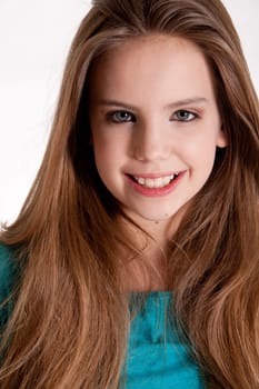 Young teen with long hair and great look