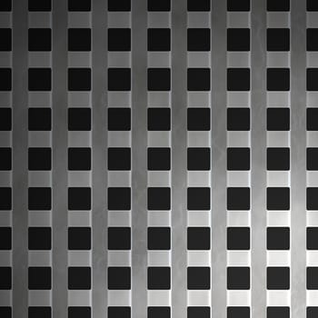 A 3d illustration of a steel grate.