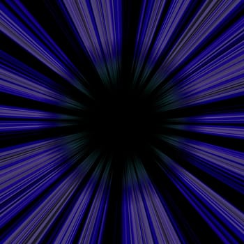 An abstract vortex illustration - speeding toward a central point.
