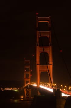 Golden Gate Bridge is a suspension bridge spanning the Golden Gate, the opening of the San Francisco Bay onto the Pacific Ocean