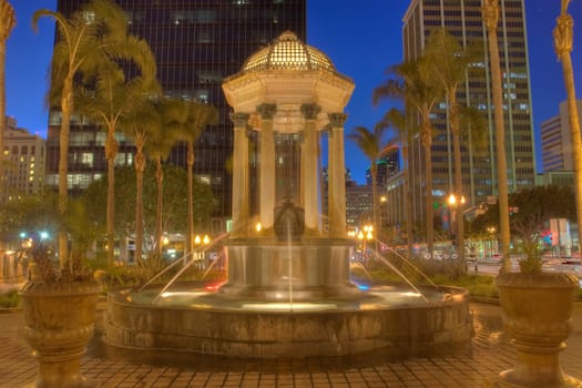 The Gaslamp Quarter is a 16 1/2 block historical neighborhood in downtown San Diego, California. Its main period of development began in 1867, when Alonzo Horton bought the land in hopes of creating a new city center closer to the bay, and chose 5th Avenu