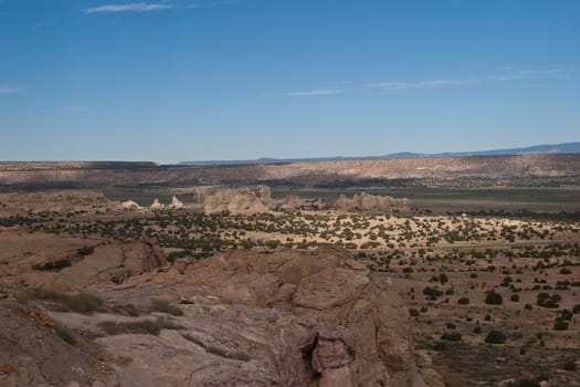 Enchanted Mesa is a sandstone butte in Cibola County, New Mexico, United States, about 2.5 miles (4.0 km) northeast of the pueblo of Acoma. It is called Mesa Encantada in Spanish and Katzimo or Kadzima in Keresan.