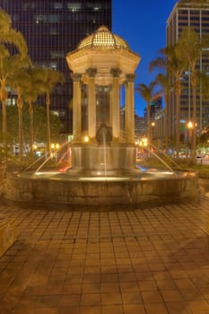 The Gaslamp Quarter is a 16 1/2 block historical neighborhood in downtown San Diego, California. Its main period of development began in 1867, when Alonzo Horton bought the land in hopes of creating a new city center closer to the bay, and chose 5th Avenu