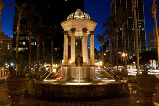 The Gaslamp Quarter is a 16 1/2 block historical neighborhood in downtown San Diego, California. Its main period of development began in 1867, when Alonzo Horton bought the land in hopes of creating a new city center closer to the bay, and chose 5th Avenu