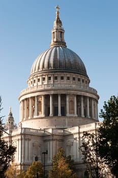 Cropped shot of Saint Pauls Cathedral in London, UK.