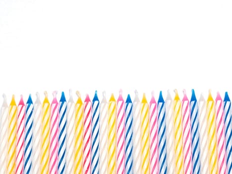 striped colourful candles