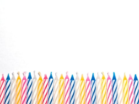 striped colourful candles
