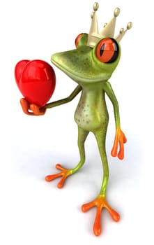 Frog in love