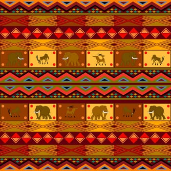 Ethnic pattern, decorative design with African motives.