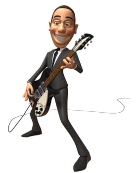 Businessman and guitar
