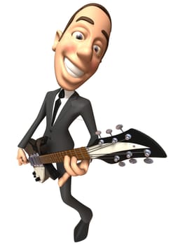 Businessman and guitar