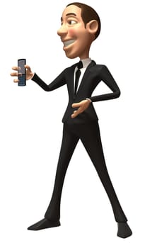 Businessman and phone