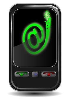 Smartphone with email icon