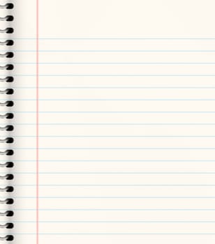 nice image of a book of ruled or lined paper