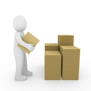 3d, human, letter, mail, blue, email, post, business