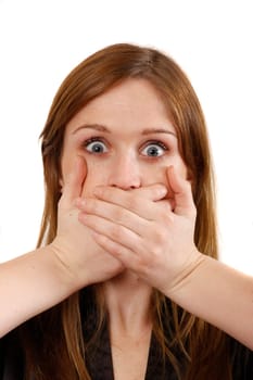 charming blonde saying shut up