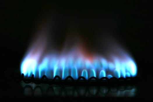 Natural gas from inside the blue image of darkness