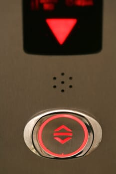 illuminating the image of a black background on the elevator buttons