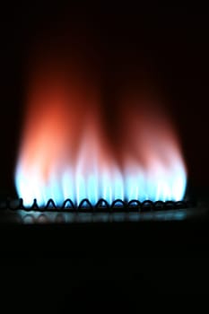 Natural gas from inside the blue image of darkness