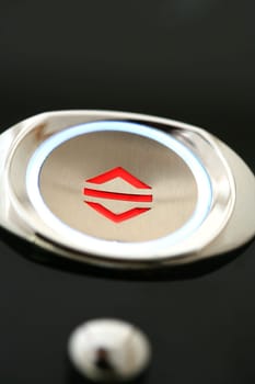 illuminating the image of a black background on the elevator buttons