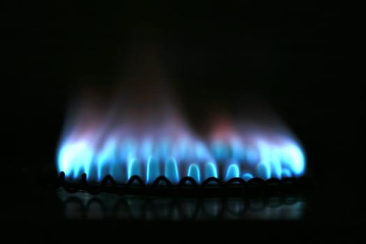Natural gas from inside the blue image of darkness