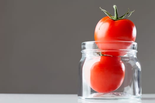 Tomatoes in a jar