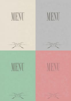 Menu Card Design - Menu Sign on Aged Paper