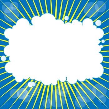 Abstract Background - Sun Rays and Cloud With Copyspace