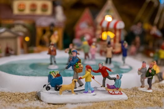 Christmas scene from ceramic figures